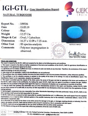13.63 Ratti Turquoise With Govt. Lab Certificate-(610)